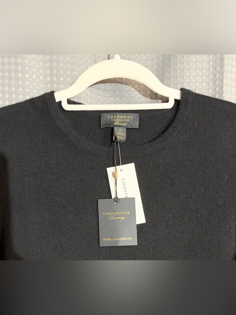Charter Club Black Cashmere long Sleeve Sweater Sz S so Soft Luxury from FA21